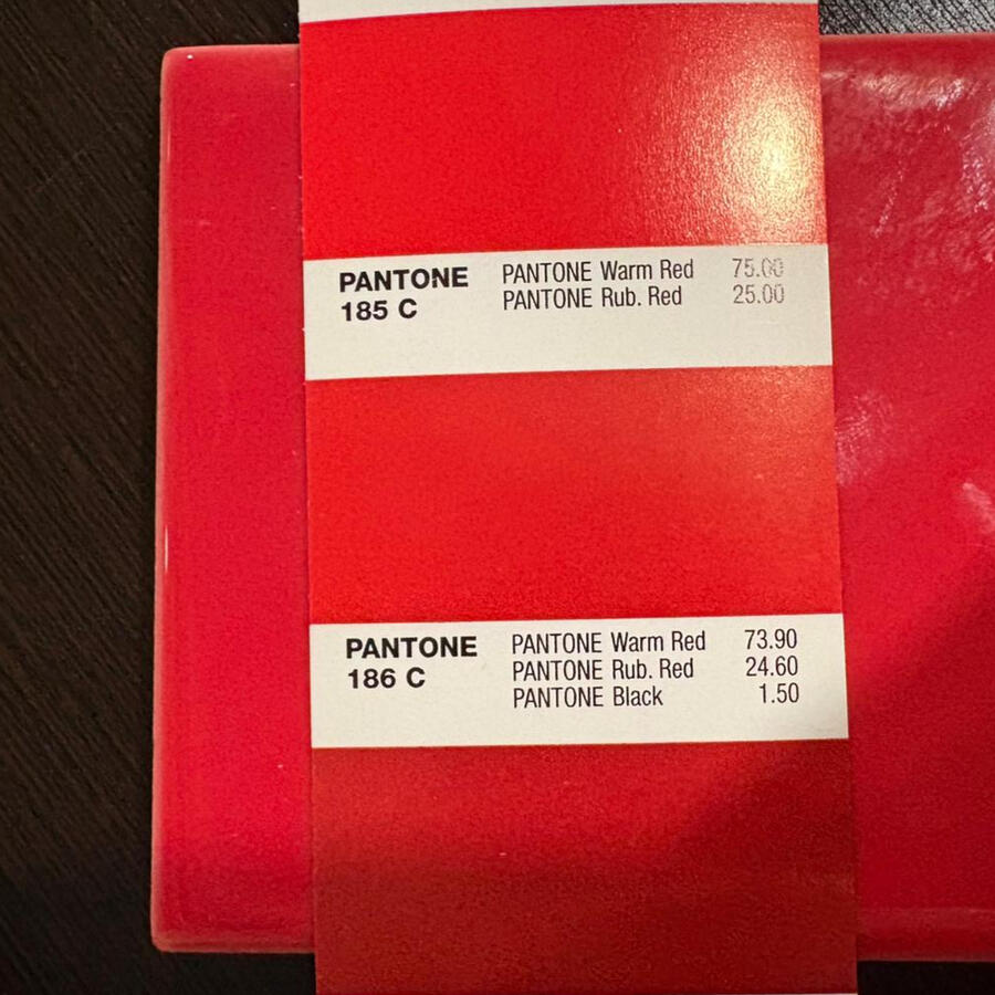 Color matching: tile and Pantone.
